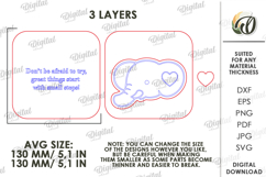 3D Kids Card Laser Cut. Personalized Gift Card SVG Product Image 2