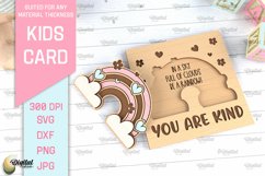 Kids Card SVG. Personalized Greeting Card Laser Cut Product Image 1