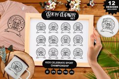 Kids Celebrate Sport Championship Clipart Set Product Image 1