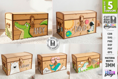 Wooden Kids Treasure Chest Laser Cut Bundle | Nursery Decor Product Image 1