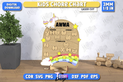 Kids Chore Chart Laser Cut | Visual Schedule Activity | Kids Product Image 1