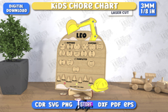 Kids Chore Chart Laser Cut | Visual Schedule Activity | Kids Product Image 1