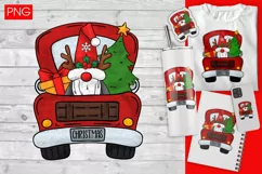 Kids Christmas truck sublimation design PNG