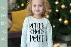 Better Not Pout Kids Christmas SVG Product Image 1