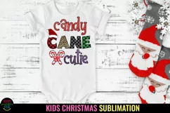 Candy Cane Cutie I Kids Christmas Sublimation I Baby Christmas Sublimation Design
