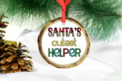 Santa's Cutest Helper I Kids Christmas Sublimation Design