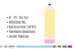back to school clipart elements