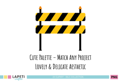 Kids construction art PNG pack