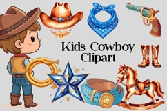 Kids Cowboy Clipart Bundle Product Image 1