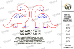 Funny Dino Shelf Sitter Laser Cut. Kids SVG Product Image 2