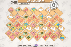 Kids Dominoes Laser Cut Bundle|Cute Animals SVG|Find a Match Product Image 5