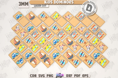 Kids Dominoes Laser Cut |Cute Animals SVG|Find a Match| CNC Product Image 2