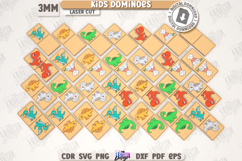 Kids Dominoes Laser Cut |Cute Animals SVG|Find a Match| CNC Product Image 2