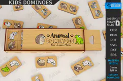 Kids Dominoes Laser Cut Design, Wooden Montessori Game SVG Product Image 1