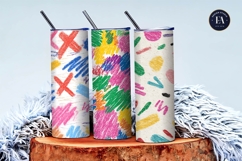 Kids Doodle Crayon Texture Pattern Digital Paper Product Image 3