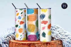 Colorful Crayon Scribble Seamless Art Digital Paper Product Image 3