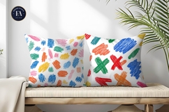 Seamless Kids Crayon Scribble Pattern Digital Paper Product Image 2