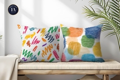 Colorful Crayon Scribble Seamless Art Digital Paper Product Image 2