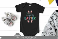 Happy Easter with Feet and Ears SVG, Easter SVG, Sublimation Product Image 5