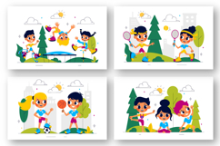 10 Happy Kids Exercise Illustration Product Image 3