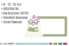 halloween party labels ghost printable svg