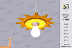 Kids Hanging Light Shade Laser Cut. Kids room decor SVG Product Image 1