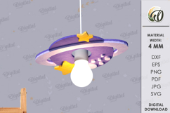 Kids Hanging Light Shade Laser Cut. Kids room decor SVG Product Image 1