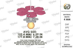 Kids Hanging Light Shade Laser Cut. Kids room decor SVG Product Image 2