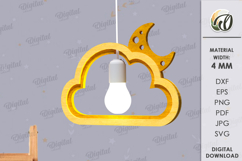 Kids Hanging Light Shade Laser Cut. Kids room decor SVG Product Image 1