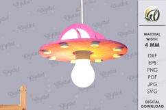 Kids Hanging Light Shade Laser Cut. Kids room decor SVG Product Image 1