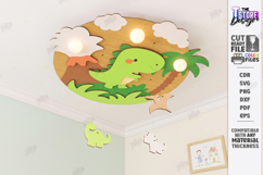 Kids Lamp Laser Cut | Dinosaur Night Light | Nursery Decor Product Image 1