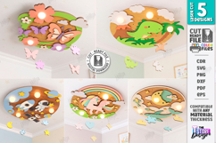 Kids Lamp Laser Cut Bundle | Animal Night Light | Nursery Product Image 1