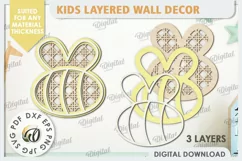 Kids Room Wall Decor Laser Cut. Baby Room SVG. Bee SVG Product Image 2