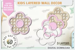Kids Room Wall Decor Laser Cut. Baby Room SVG. Flower SVG Product Image 2