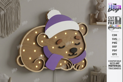 Kids Night Light Laser Cut | 3D Animal Lamp | Nursery Decor Product Image 1