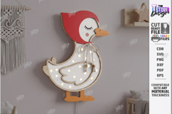 Kids Night Light Laser Cut | 3D Animal Lamp | Nursery Decor Product Image 1