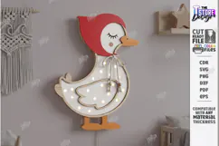 Kids Night Light Laser Cut | 3D Animal Lamp | Nursery Decor Product Image 1