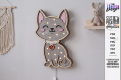 Kids Night Light Laser Cut Bundle | 3D Animal Lamp | Nursery Product Image 8