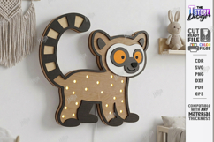 Kids Night Light Laser Cut Bundle | 3D Animal Lamp | Nursery Product Image 9