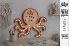 Kids Night Light Laser Cut | 3D Animal Lamp | Nursery Decor Product Image 1