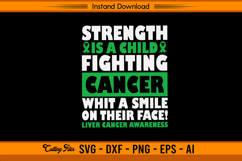 Child Fighting Cancer Liver Cancer Awareness SVG File Product Image 1