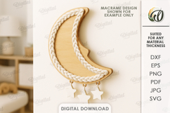 Kids Macrame Decors Bundle Laser Cut. Wall Decor SVG Product Image 3