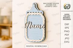 Kids Macrame Decor Laser Cut. Kids Room Wall Decor SVG Product Image 1