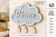 Kids Macrame Decors Bundle Laser Cut. Wall Decor SVG Product Image 5