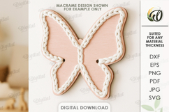 Kids Macrame Decor Laser Cut. Kids Room Wall Decor SVG Product Image 1