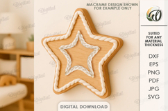 Kids Macrame Decor Laser Cut. Kids Room Wall Decor SVG Product Image 1