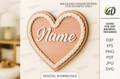 Kids Macrame Decors Bundle Laser Cut. Wall Decor SVG Product Image 13