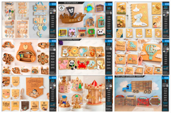 Kids Mega Bundle Laser Cut. Nursery Decor. New Born SVG. CNC Product Image 5