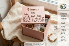 Kids Memory Box Laser Cut. Keepsake Box SVG Product Image 1