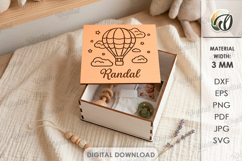 Kids Memory Box Laser Cut. Keepsake Box SVG Product Image 1